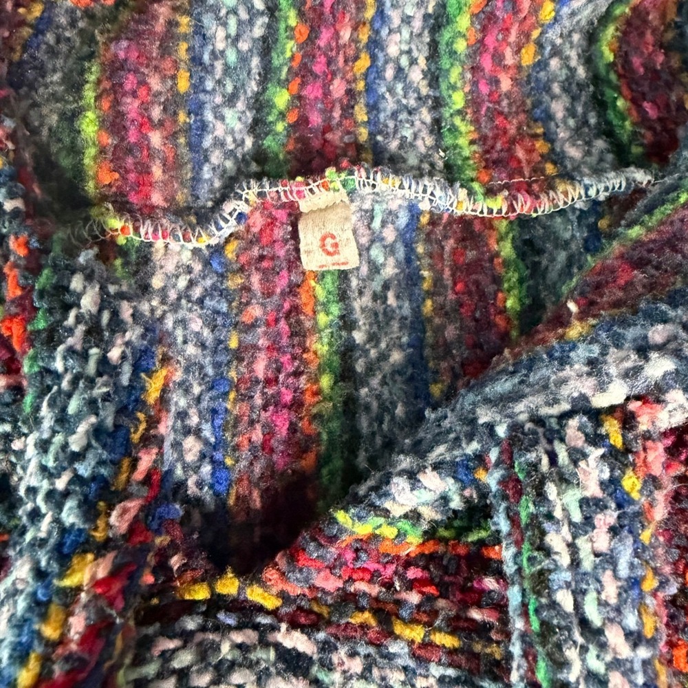 Unbranded Baja Hoodie Large‎ Multicolor Striped Woven Pullover - Picture 3 of 4